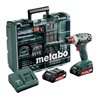 Metabo Akku-Bohrschrauber BS 18 Quick Set Mobile Werkstatt Kunststoffkoffer 2x18V/2Ah Li-Ion + SC 60 Plus
