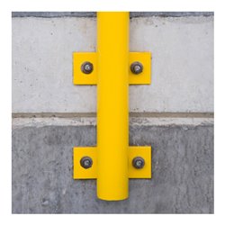 Moravia Schutzbügel aus Stahl für innen schwarz/gelb 1300 x 1000 mm zur Wandmontage