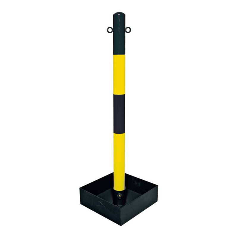 Moravia Kettenständer EXTERN 60 x 1000 mm schwarz/gelb + 2 Ösen ohne Tragegriff