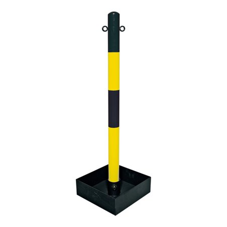 Moravia Kettenständer EXTERN 60 x 1000 mm schwarz/gelb + 2 Ösen ohne Tragegriff