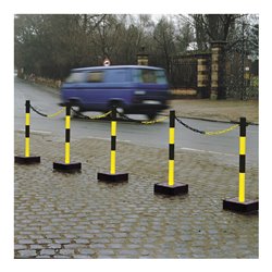 Moravia Kettenständer EXTERN 60 x 1000 mm schwarz/gelb + 2 Ösen ohne Tragegriff