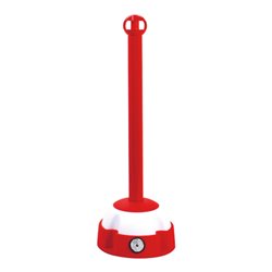 Moravia Ketten-Warnständer MORION Pfostenfarbe rot 60 x 975 mm Fuß rot/weiß