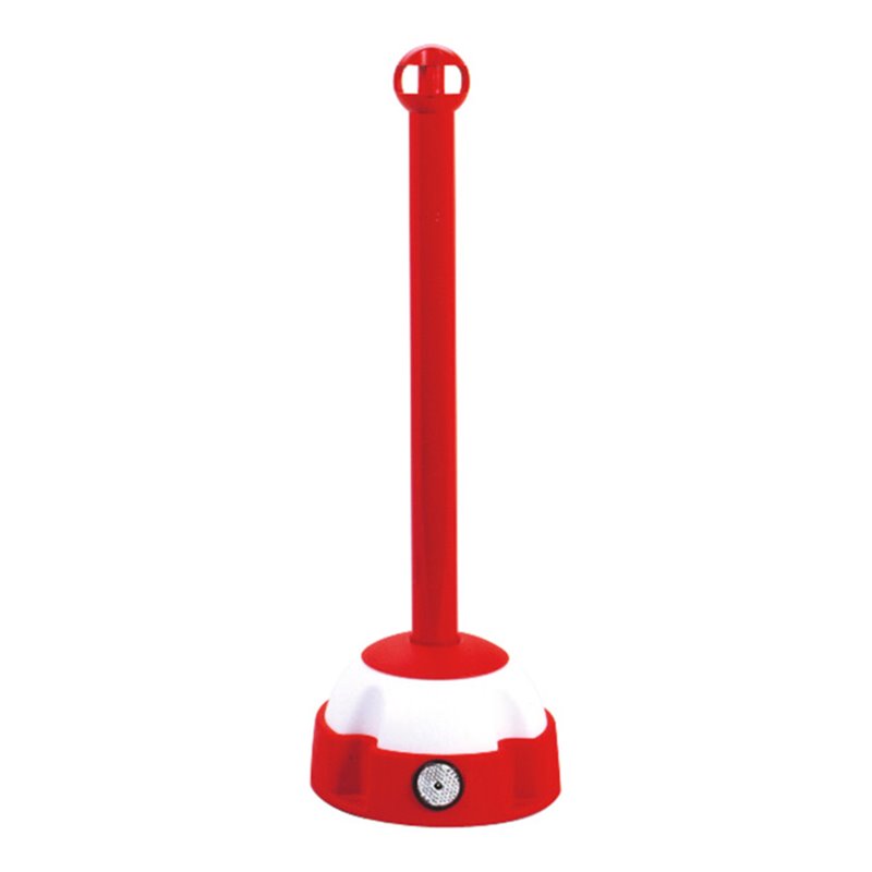 Moravia Ketten-Warnständer MORION Pfostenfarbe rot 60 x 975 mm Fuß rot/weiß