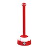 Moravia Ketten-Warnständer MORION Pfostenfarbe rot 60 x 975 mm Fuß rot/weiß