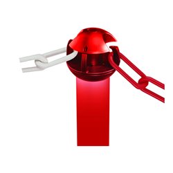 Moravia Ketten-Warnständer MORION Pfostenfarbe rot 60 x 975 mm Fuß rot/weiß