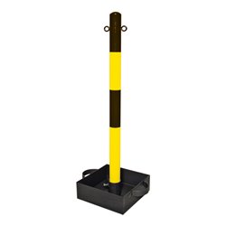 Moravia Kettenständer EXTERN 60 x 1000 mm schwarz/gelb + 2 Ösen mit Tragegriff