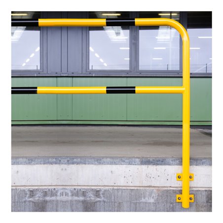Moravia Schutzbügel aus Stahl für innen schwarz/gelb 1300 x 2000 mm zur Wandmontage