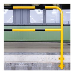 Moravia Schutzbügel aus Stahl für innen schwarz/gelb 1300 x 1500 mm zur Wandmontage