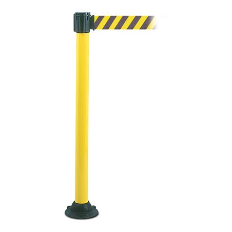 Moravia Gurtpfosten Alu gelb schwarz/gelb schraffiertes Band Länge 3000 mm, 60 x 895 mm