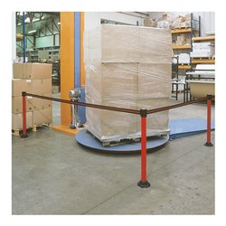 Moravia Gurtpfosten Alu gelb schwarz/gelb schraffiertes Band Länge 3000 mm, 60 x 895 mm