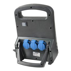 STIER SMD-LED Baustrahler 50 W 4000 Lumen mit 3 Schuko-Steckdosen