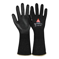 Hase Genua Foam Black Long Schnittschutzaus Sinomac® Hybridgarn Größe 7