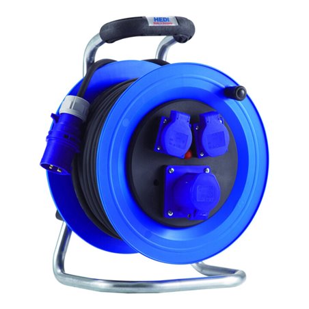 HEDI Kunststoff-Kabeltrommel Professional, Camping-Ausführung, 40 m, IP44
