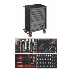 VIGOR Werkstattwagen mit Satz ''Black Edition II'' V2712N Gesamtlänge: 677 mm Anzahl Werkzeuge: 228