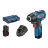 Bosch Akku-Drehschlagschrauber GDR 12 V-100 EC mit 2 x 3 Ah Li-Ion Akku L-BOXX