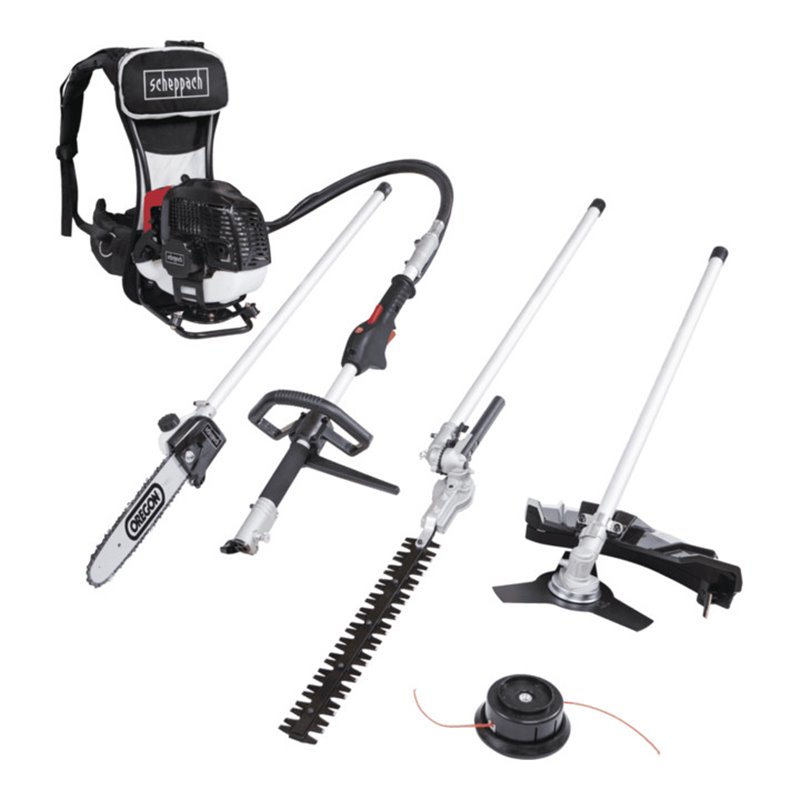 Scheppach 4-in-1 Benzin-Backpack-Multitool MFH5300-4BP 1,3kW