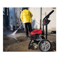 Scheppach Benzin-Hochdruckreiniger HCP2600 inkl. Fahrvorrichtung, 5 Düsenaufsätze, Reinigungslanze & 7,5  m Hochdruckschlauch