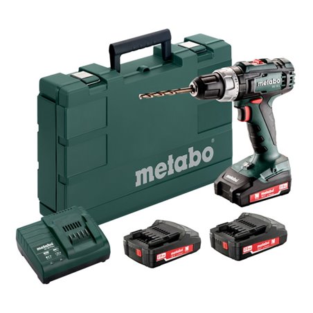 Metabo Akku-Bohrschrauber BS 18 L Set metaBOX 145 18V 3x2Ah Li-Ion + SC 30