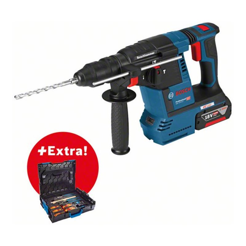Bosch Akku-Bohrhammer GBH 18V-26 mit SDS-plus, mit 2 x 5,0 Ah Akku, L-BOXX,Gedore-BOXX
