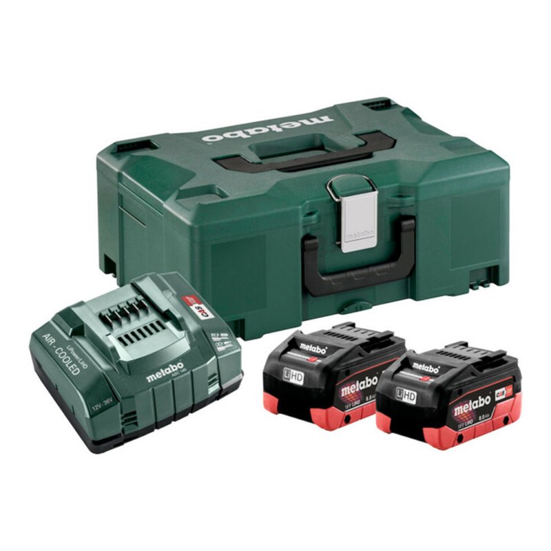 Metabo Basis Set 2 x LiHD 8.0 Ah + metaBOX 145