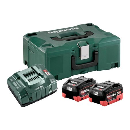 Metabo Basis Set 2 x LiHD 8.0 Ah + metaBOX 145