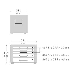 Stahlwille Werkzeug-Trolley L.600mm B.405mm H.470mm