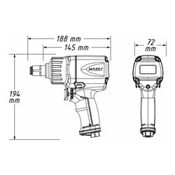HAZET Druckluft Schlagschrauber, Typ: 9013M