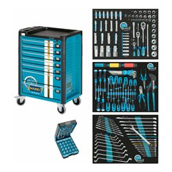 HAZET Werkstattwagen Assistent mit Sortiment 179-7/178 Schubladen flach: 5 x 80 x 527 x 398 mm Anzahl Werkzeuge: 178
