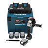 Makita Power Source Kit Li 18 V mit Akku-Winkelschleifer 18 V DGA504Z, 4x Akku BL 1830B uvm.