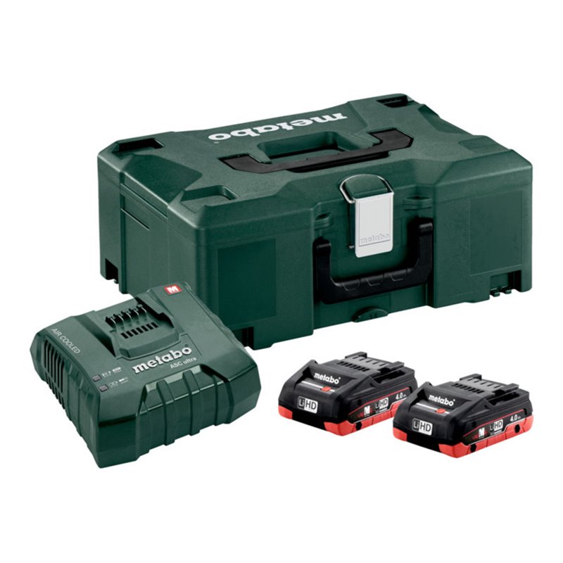 Metabo Basis-Set 2 x LiHD 4.0 Ah + metaBOX 145