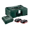 Metabo Basis-Set 2 x LiHD 4.0 Ah + metaBOX 145