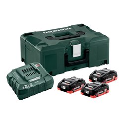 Metabo Basis Set 3 x LiHD 4.0 Ah + metaBOX 145
