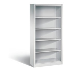 C+P Aktenregal mit Rückwand, 5 Ordnerhöhen Korpus Lichtgrau