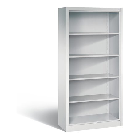 C+P Aktenregal mit Rückwand, 5 Ordnerhöhen Korpus Lichtgrau