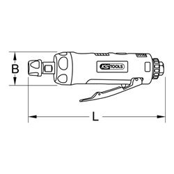 KS Tools Druckluft-Stabschleifer 23.000 U/min