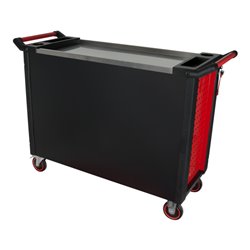 KS Tools RACINGline+ SCHWARZ/ROT Werkstattwagen mit 7 Schubladen und 1 Tür