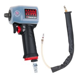 KS Tools 1/2 Zoll miniMONSTER Xtremelight Hochleistungs-Druckluft-Schlagschrauber 1.390 Nm mit Schutzhülle und Geräusch-Reduzier
