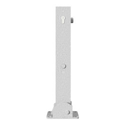 Schake Absperrpfosten Typ 4715UZ, umlegbar Vierkantrohr 70x70 mm, Überflur 500 mm, für Dübelbefestigung + Profilzylinder feuerve