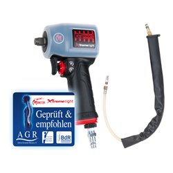 KS Tools 1/2 Zoll miniMONSTER Xtremelight Hochleistungs-Druckluft-Schlagschrauber 1.390 Nm mit Schutzhülle und Geräusch-Reduzier