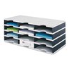 Sortierablage Trio 12 Fächer H293xB723xT331mm Polystyrol grau/schwarz STYRO