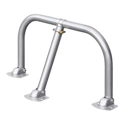 Sperrb.H.455mm silber D.48mm m.Vorhangschloß