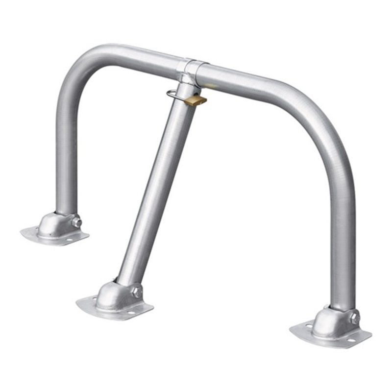 Sperrb.H.455mm silber D.48mm m.Vorhangschloß