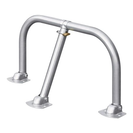 Sperrb.H.455mm silber D.48mm m.Vorhangschloß