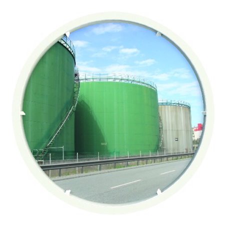 Verkehrsspiegel H400xB600mm Kunststoff,weiß 15m DANCOP