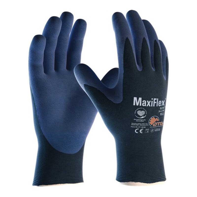 Handschuhe MaxiFlex Elite 34-274 Gr.7 blau Nyl.m.Nitrilmikroschaum EN 388 Kat.II