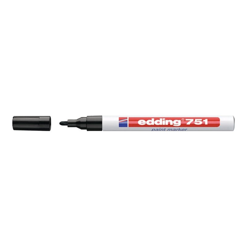 Lackmarker 751 schwarz Strich-B.1-2mm Rundspitze EDDING