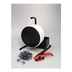 Umreifungsset f.PES-Kunststoffband Band-L.850m Band-B.16mm m.tragbarem Abroller