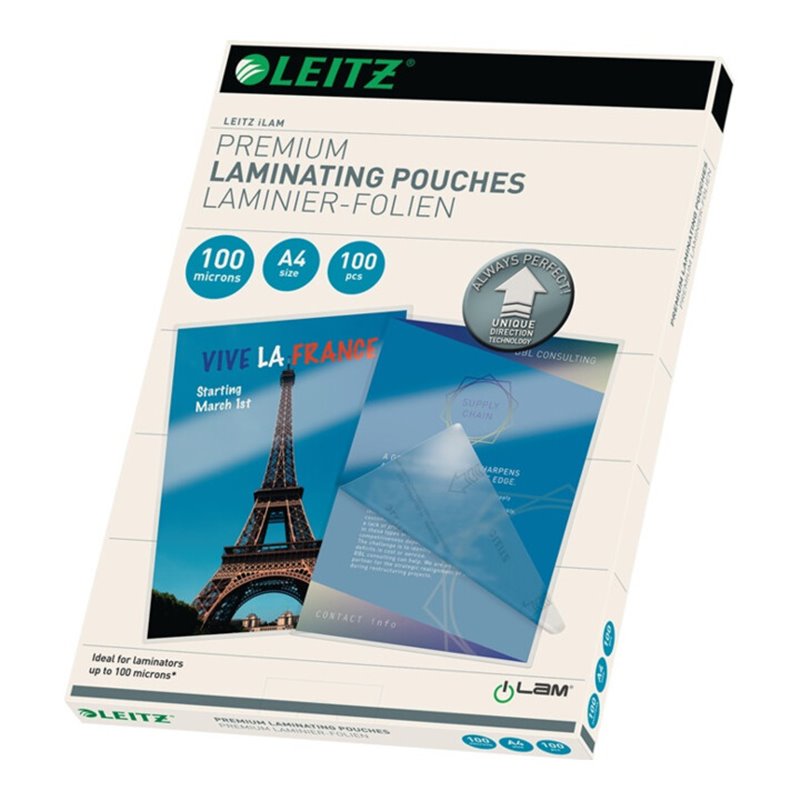 Laminierfolie DIN A4 L303xB216mm Folienstärke 100 µm KT100 St.