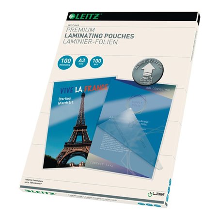 Laminierfolie DIN A3 L426xB303mm Folienstärke 100 µm KT100 St.