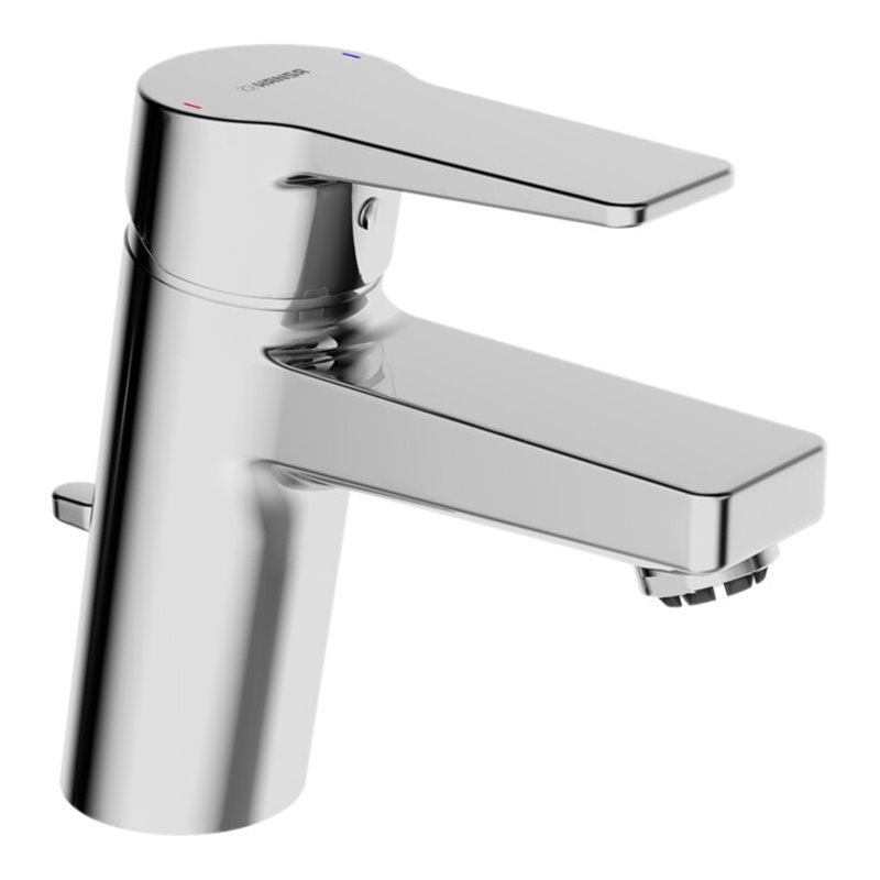 Hansa Waschtisch-Einhebelmischer HANSATWIST ND, Vollh., m Ablg, Ausl. 121mm, chr